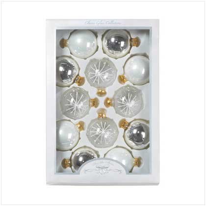 Silver and Gold Ornament Set