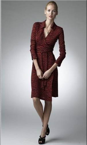 DIANE von FURSTENBERG JEANNE WRAP DRESS - SCRIBBLE PRINT