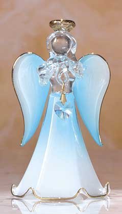 GLASS ANGEL ORNAMENT - MARCH