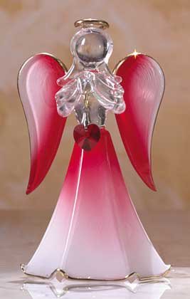 GLASS ANGEL ORNAMENT - JULY