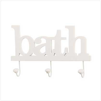 Bath Clothes Hook Wall Plaque