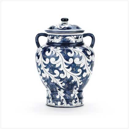 Blue Asian-inspired Ginger Jar