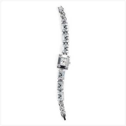 Black Butterfly Silver Link Watch