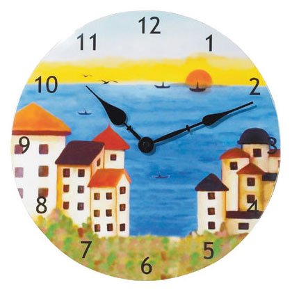 Patchwork Fabric Clock-Coast