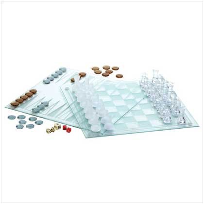 3 In 1 Chess Set Crystal Game Set