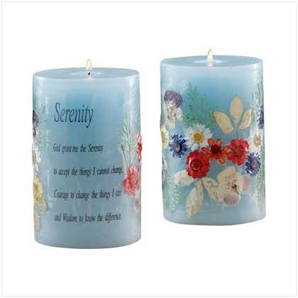 SERENITY SCENT/DRY FLOWER CANDLE
