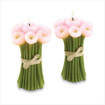 Pink Tulip Bunch Candles - 2 Pk