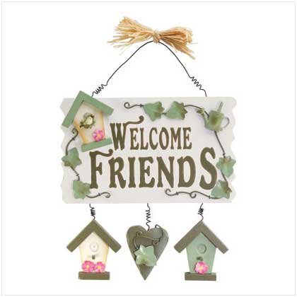 Welcome Friends Spring Plaque