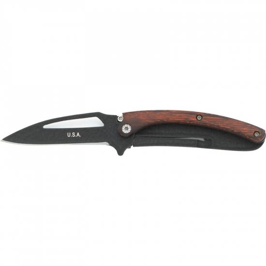 Black Blade Liner Lock Knife