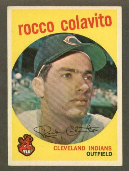 1959 Topps baseball set # 420 Rocco Colavito Cleveland Indians