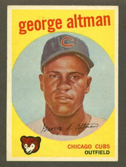 1959 Topps baseball set # 512 George Altman Chicago Cubs