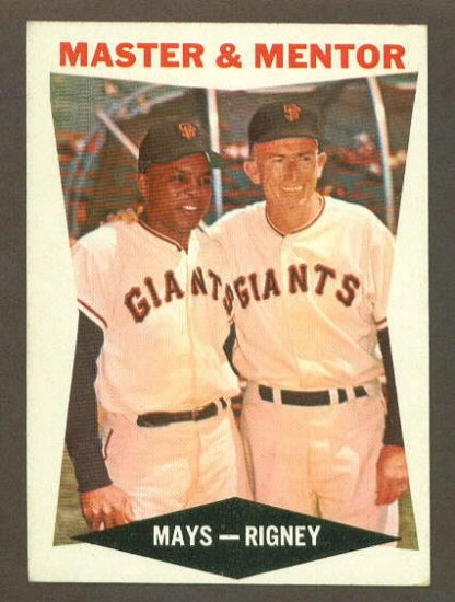 1960 Topps baseball set # 17 Willie Mays & Bill Rigney