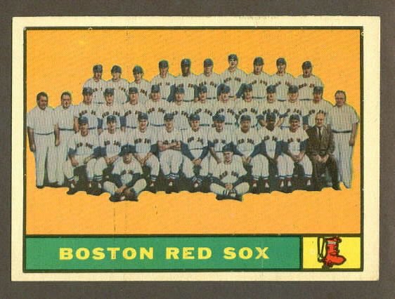 1961 Topps baseball set # 373 Boston Red Sox team card