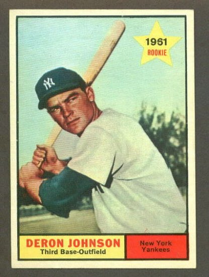 1961 Topps baseball set # 68 Deron Johnson New York Yankees