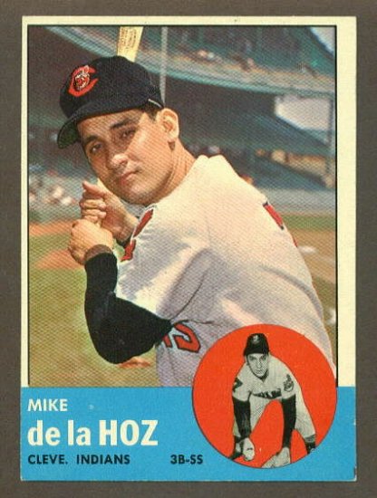 1963 Topps baseball set # 561 Mike De La Hoz Cleveland Indians
