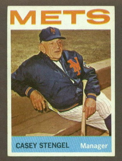 1964 Topps baseball set # 324 Casey Stengel HOF New York Mets