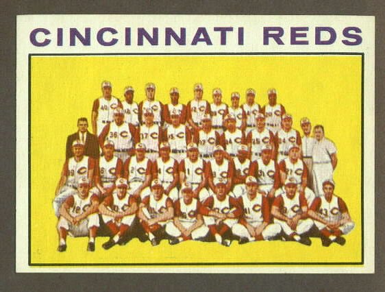 1964 Topps baseball set # 403 Cincinnati Reds team card