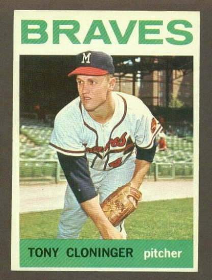 1964 Topps baseball set # 575 Tony Cloninger Milwaukee Braves