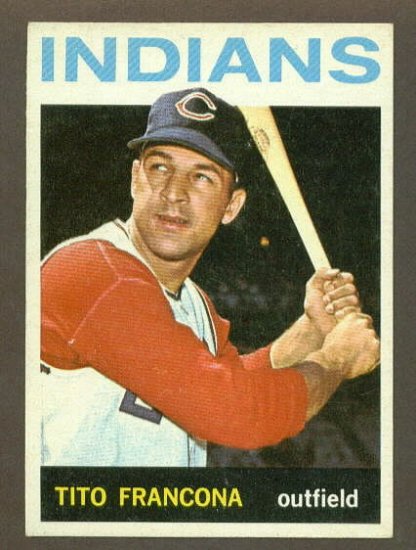 1964 Topps baseball set # 583 Tito Francona Cleveland Indians