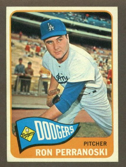 1965 Topps baseball set # 484 Ron Perranoski Los Angeles Dodgers
