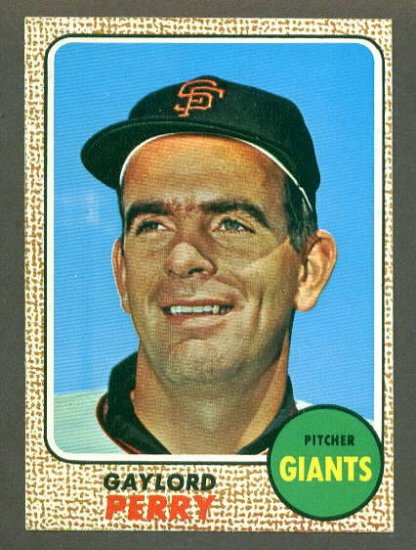 1968 Topps baseball set # 85 Gaylord Perry HOF San Francisco Giants
