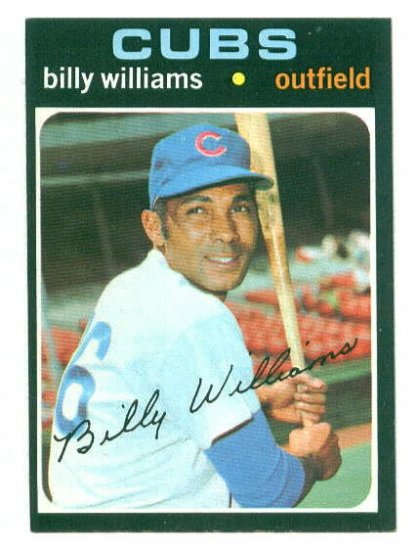 1971 Topps baseball set # 350 Billy Willams HOF Chicago Cubs