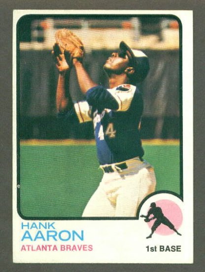 1973 Topps baseball set # 100 Hank Aaron HOF Atlanta Braves