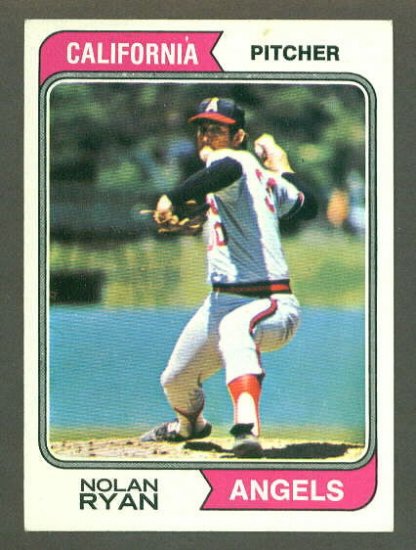 1974 Topps baseball set # 20 Nolan Ryan HOF California Angels