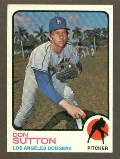 1973 Topps baseball set # 10 Don Sutton HOF Los Angeles Dodgers