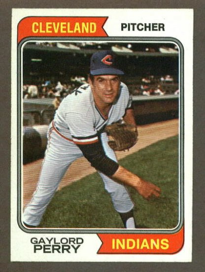 1974 Topps baseball set # 35 Gaylord Perry HOF Cleveland Indians