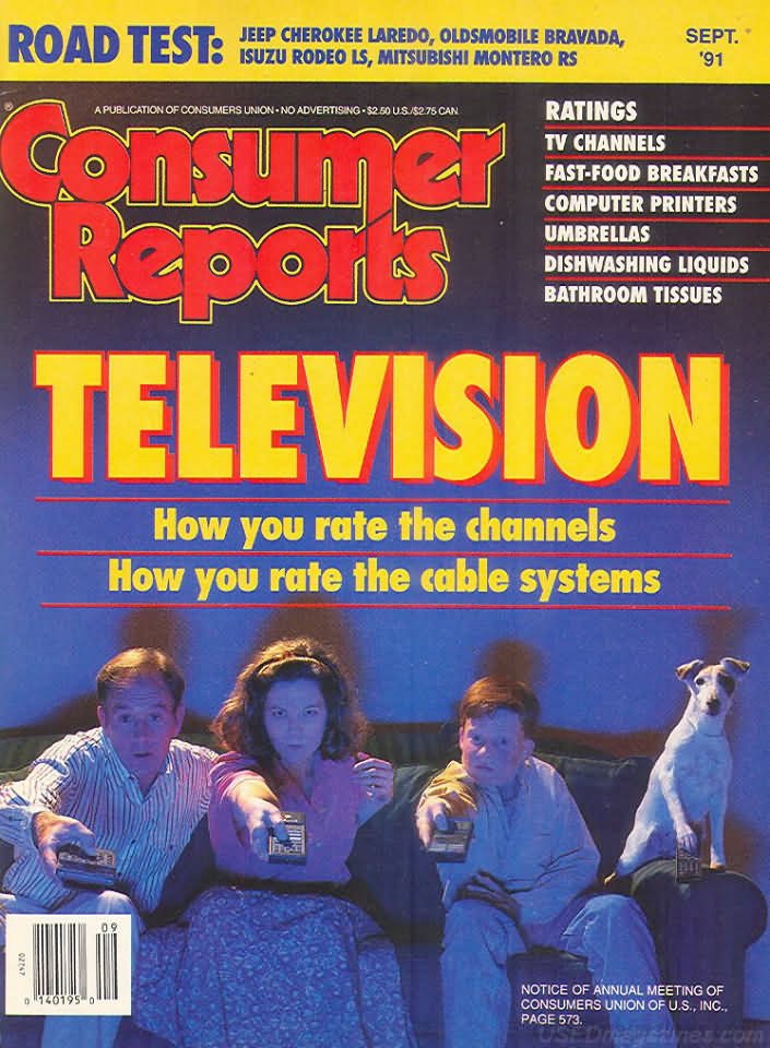 Consumer Reports Magazine - September 1991
