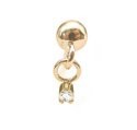 Genuine Diamond Solid 14K Gold Dangle Nose Stud