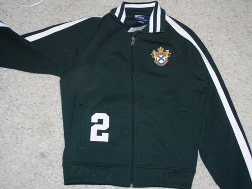 Ralph Lauren Track Jacket with Crest and #2 size Small