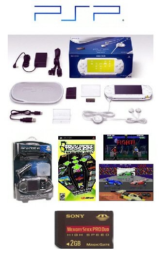 Sony PSP Giga Pack "Ceramic White" with 2GB Memory Card
