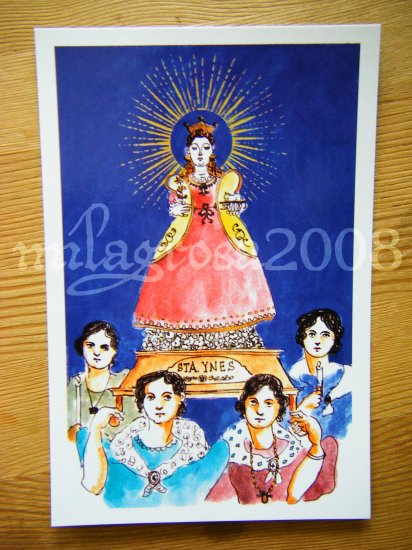 Saint Agnes - Santa Ines Phillipines Print Postcard