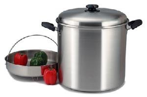 NEW - Precise Heat 30 Qt. Waterless Stock Pot with Steamer Basket