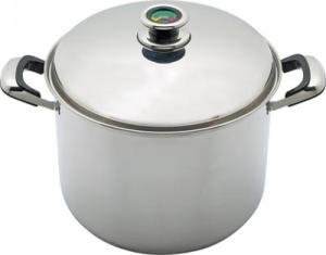 Chefs Secret by Maxam 16qt Thermo Control T304 Surgical Stainless Stock Pot with High Dome Cover