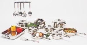 Chefs Secret 29pc 18/10 Stainless Steel Cookware with riveted sturdy stainless steel handles