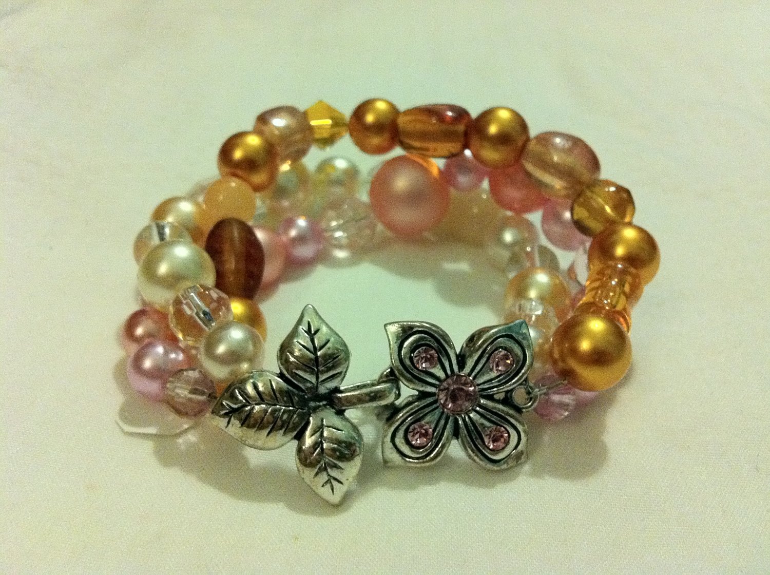 Glass Flower Bracelet