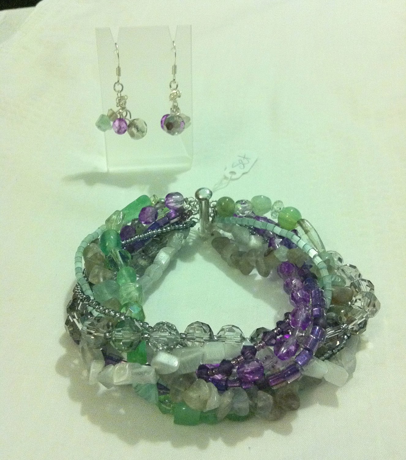 Beaded Braid Bracelet & Earrings