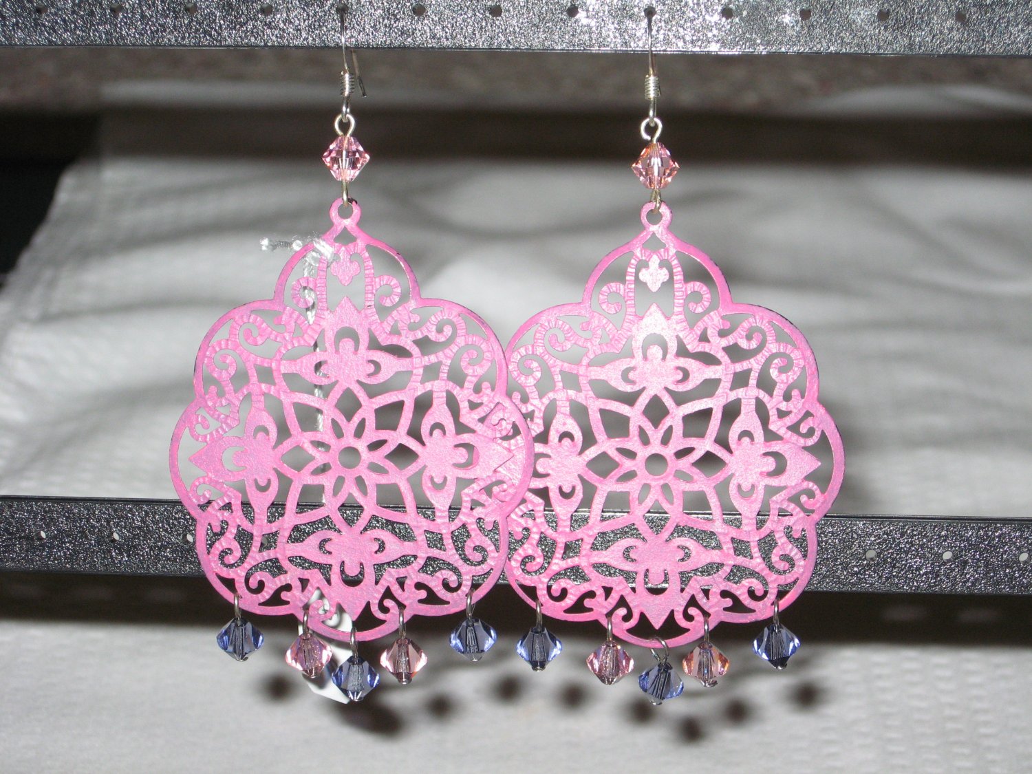 Pink and Purple Earrings