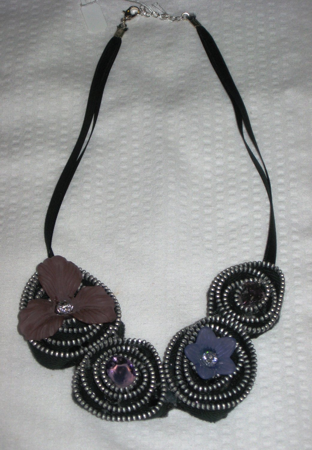 Crystallized Zipper Necklace