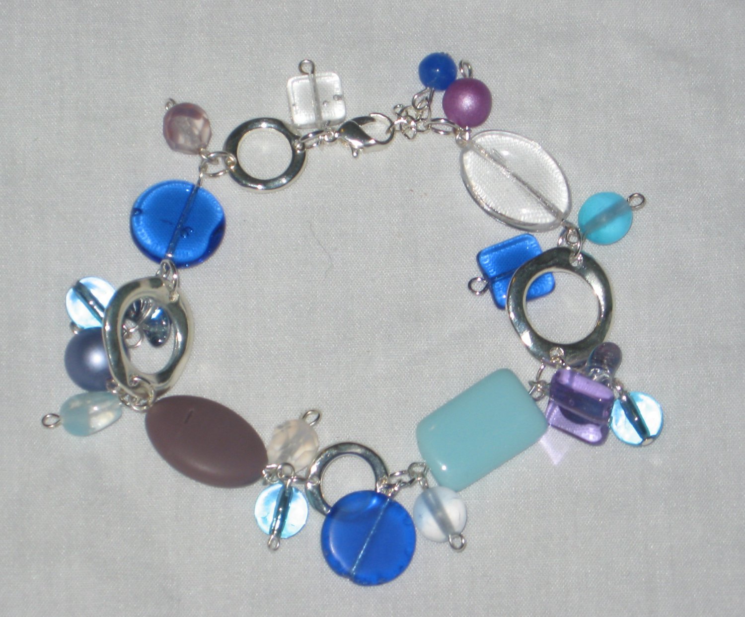 Purple and Blue Shape Necklace