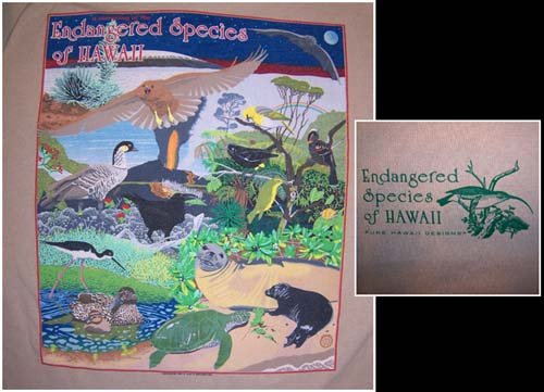 T-Shirt Endangered Species of Hawaii Adult Large