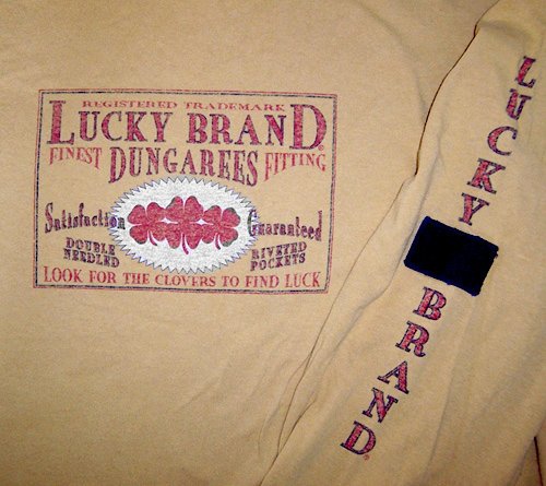 Mustard Yellow LUCKY BRAND long sleeve t-shirt MED