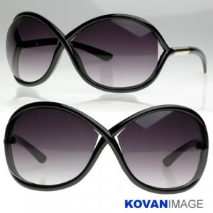 Womens Designer Inspired Large Sunglasses K1007 Black