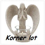 Stone-look Angel Candle Holder