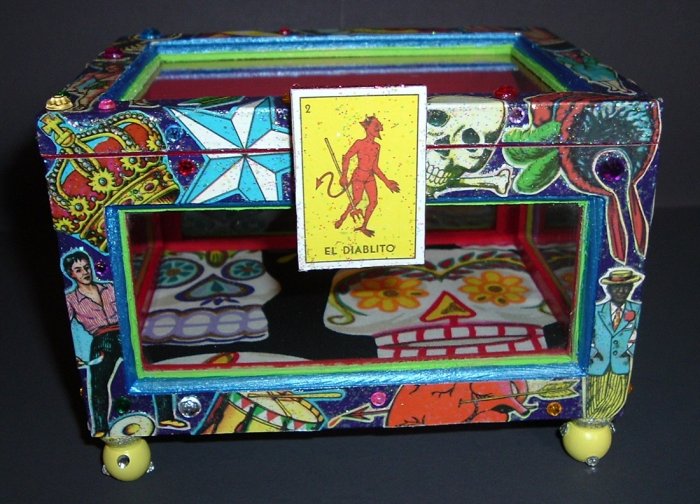 Mexican Loteria Box - El Diablito - The Devil