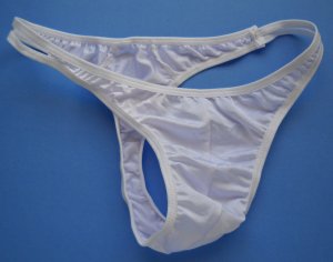 K1507 HOT SEXY MEN STRING THONG SKIMPY POUCH T-BACK White