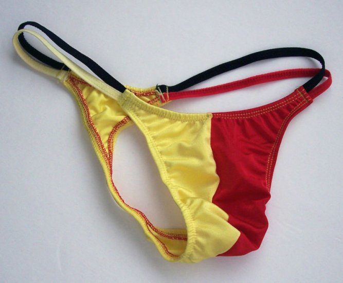 K360 Hot Men Sexy String Thong Skimpy 2-Color Pouch R/Y